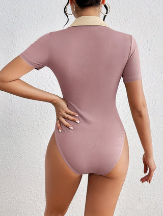 Sort Farveblok Bodysuit - Jana