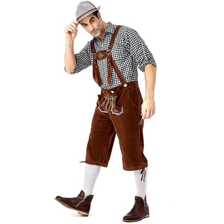 Traditionelle oktoberfest-lederhosen til mænd - Hamaid