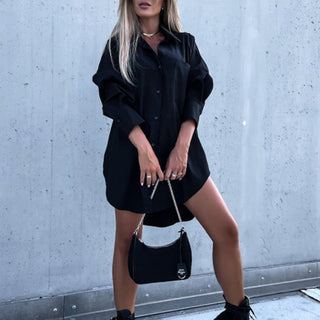 Oversized bluse med knapper til kvinder - Norika