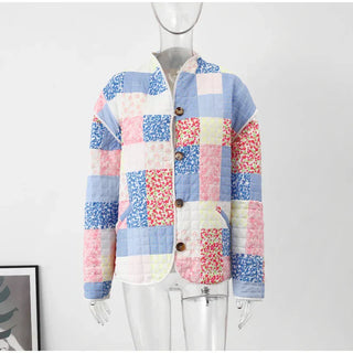 Heartbeats - Trendy quiltet patchworkjakke