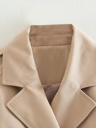 Nina - Kort trenchcoat beige