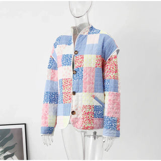 Heartbeats - Trendy quiltet patchworkjakke