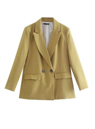 Isabella - Dame Dobbeltradet Oversized Blazer - Smart Casual Jakke