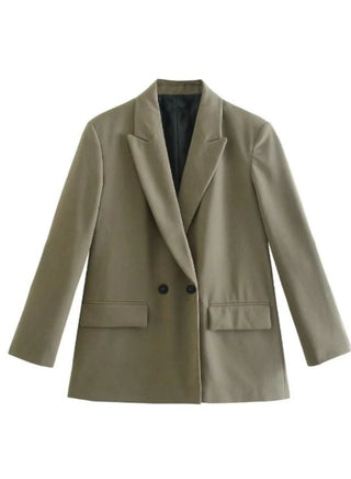 Isabella - Dame Dobbeltradet Oversized Blazer - Smart Casual Jakke