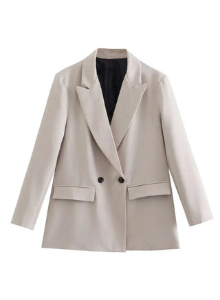 Isabella - Dame Dobbeltradet Oversized Blazer - Smart Casual Jakke