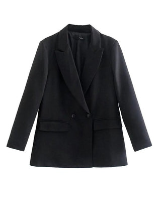 Isabella - Dame Dobbeltradet Oversized Blazer - Smart Casual Jakke