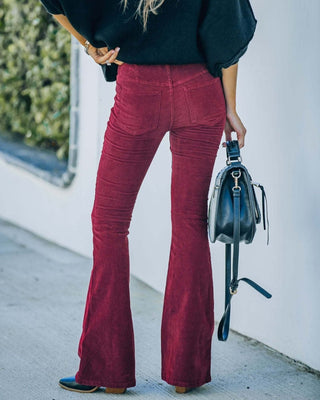 Selena | Stretchy Corduroy Flare Pants